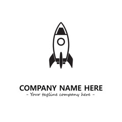 Rocket silhouette logo company design vector illustration