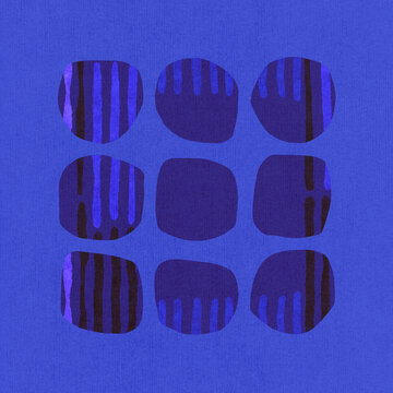 Blue graphic art circles