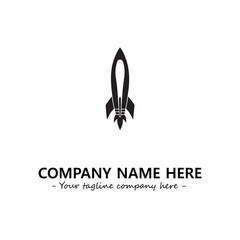 Rocket silhouette logo company design vector illustration