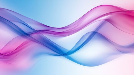 Abstract flowing pink and blue waves.