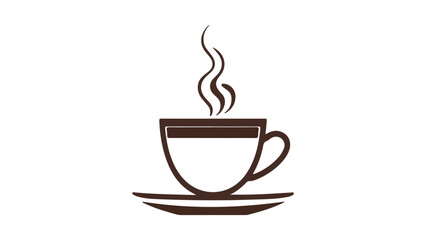 simple cup of coffee sign vector illustration