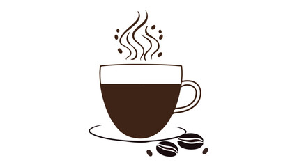 cup of coffee simple icon vector illustration