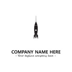 Rocket silhouette logo company design vector illustration