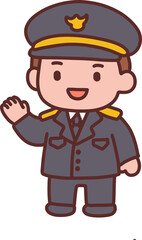 인사하는 경찰관