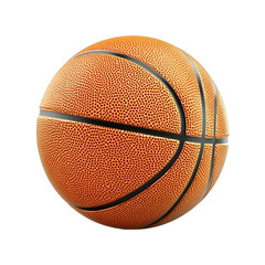 Obraz premium Orange Leather Basketball on Transparent Background