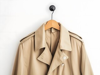Timeless Beige Trench Coat: Classic & Elegant Outerwear for Fall Fashion | Stylish Attire & Minimalist Design in Modern Fashion