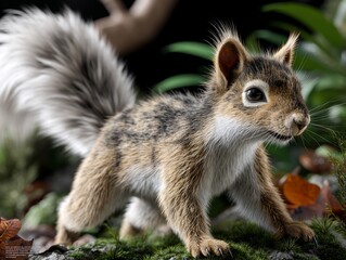 Obraz premium Cute, furry, woodland creature