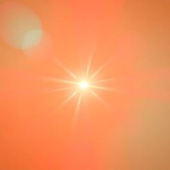 Fototapeta premium Bright Sun Rays Orange Sky Summer Glow,