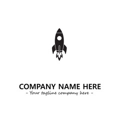 Rocket silhouette logo company design vector illustration