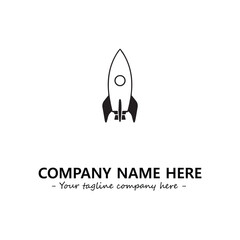 Rocket silhouette logo company design vector illustration