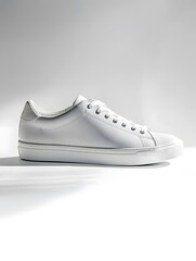 Trendy Unisex White Sneakers for Spring: Casual Footwear with Sleek Minimalist Design and Modern Style