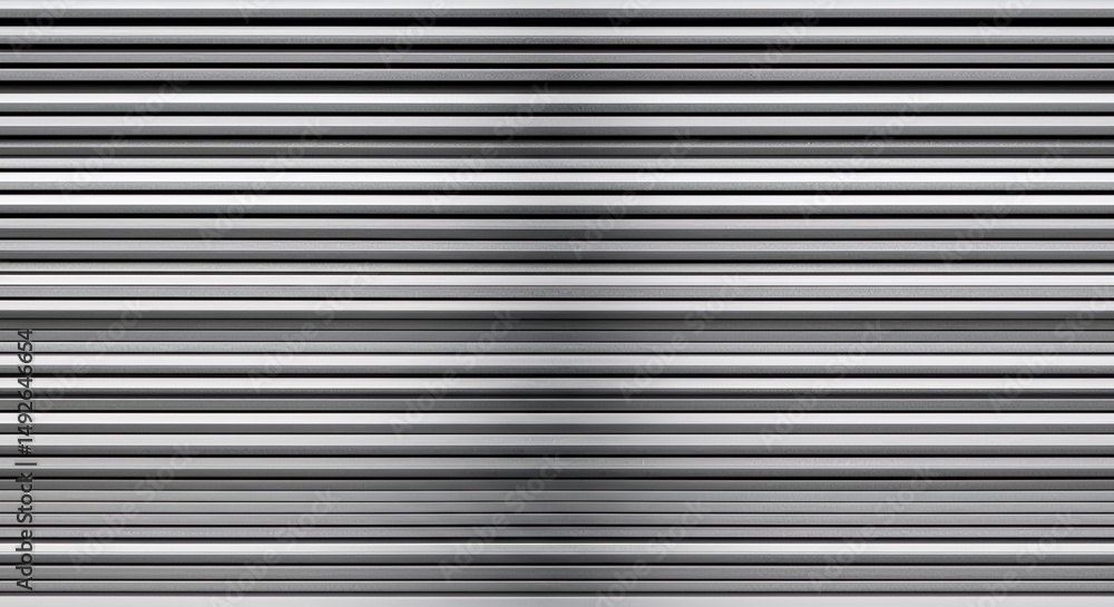 Aufkleber uniform silver metal slat texture with horizontal linear pattern and subtle light reflections perfec