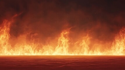 Fiery flames intense heat background