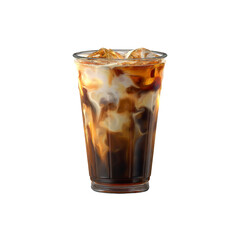 Iced Coffee with Cream, Close-Up Studio Shot