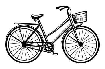 A silhouette of a road bicycle with curved handlebars a visible seat chain and gears Perfect for minimalistic designs or cycling themes.