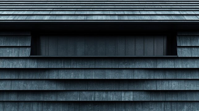 Dark tiled building detail, window