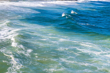 Fototapeta premium Ipanema Beach Water Waves and Rocks Rio de Janeiro Brazil.