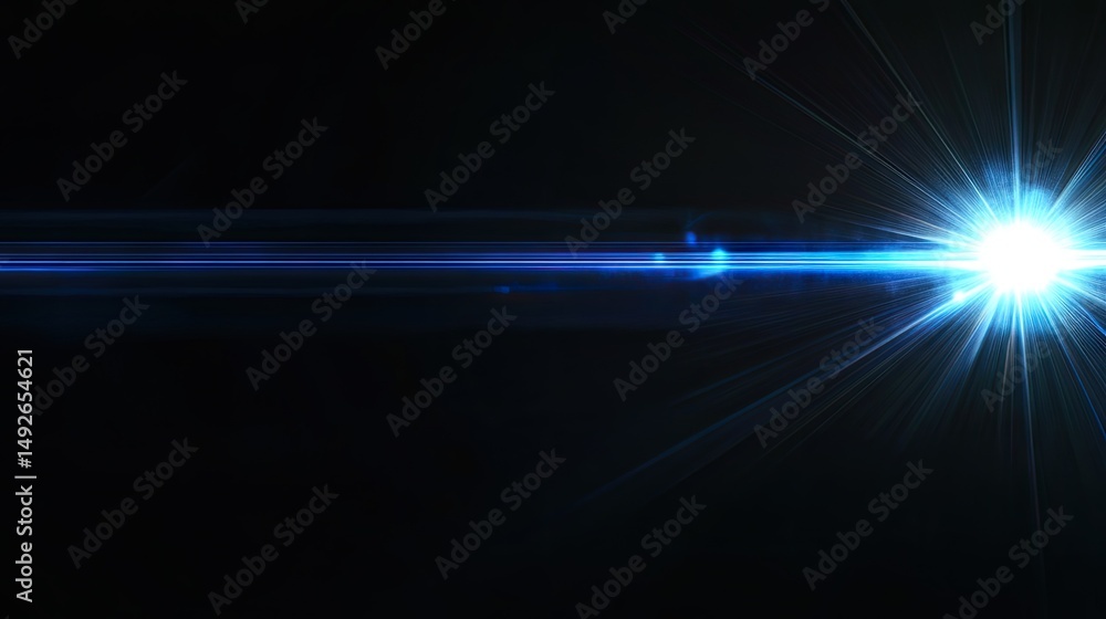 Aufkleber a captivating burst of blue light radiates across a dark background. creating an ethereal atmosphere