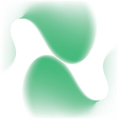 Abstract green fluid shapes white background design