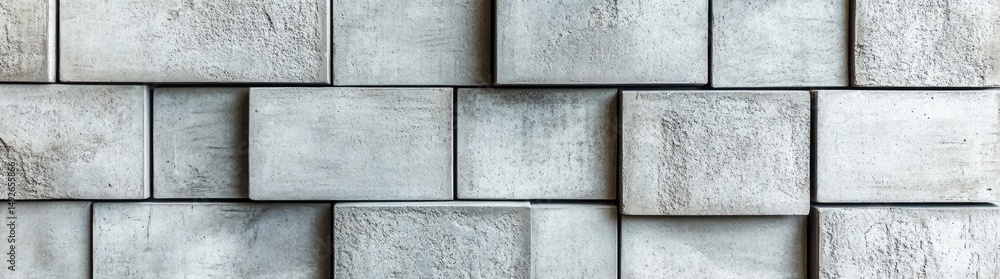Poster a textured concrete wall featuring a modern design with various rectangular panels. set against a mi