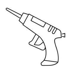 vector illustration of a gun