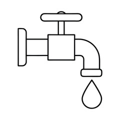 faucet with drop of water