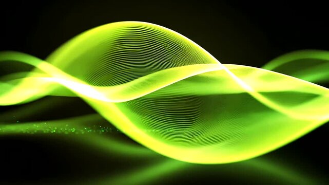 Wavy green line art