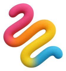 Naklejka premium Abstract Colorful Wave Shape Design with Gradient Texture