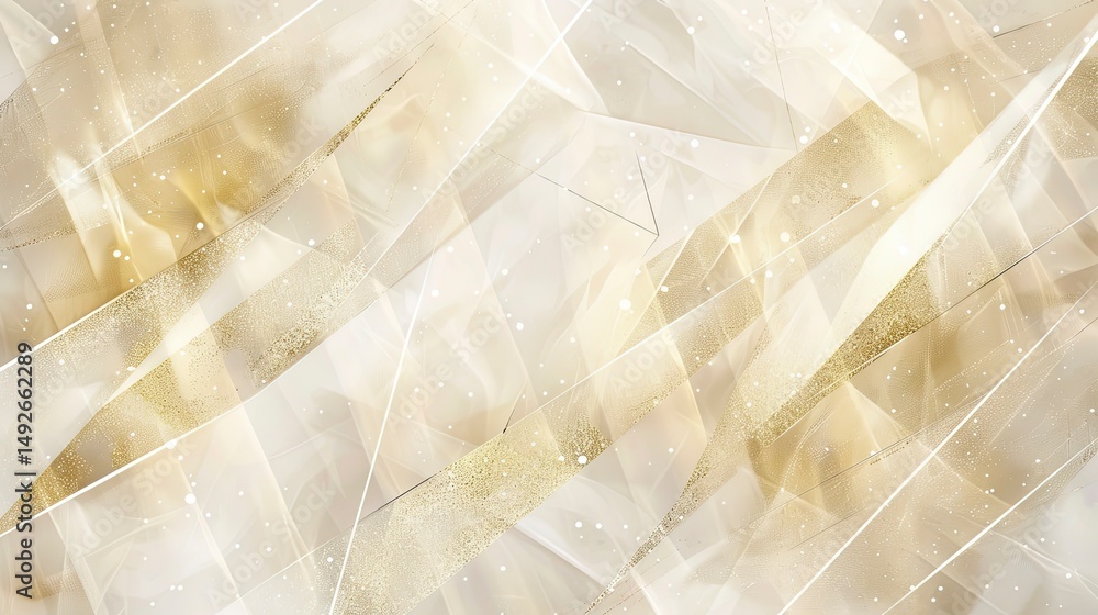 Poster abstract geometric design in light beige and gold tones. a textured, layered effect with lines and s