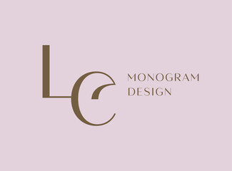 LC letter logo icon design. Classic style luxury initials monogram.