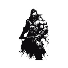 vector illustration of a knight warrior