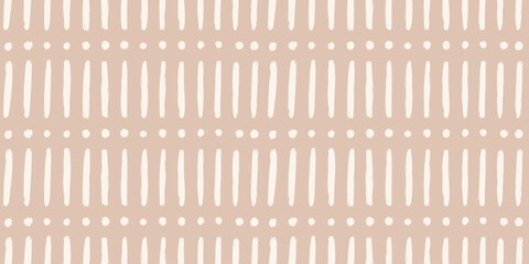 Trendy aesthetic abstract seamless pattern with geometric print. Minimalistic Organic brush stroke, ink texture. Simple design for wallpaper, textile, wrapping, packing, fabric, branding, decoration