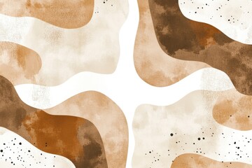 Abstract earthy shapes on white background