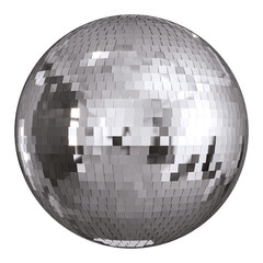 disco ball mirror isolated on transparent background