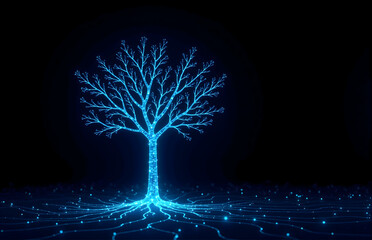 Digital - Inspired Tree: A Fusion of Nature and Technology