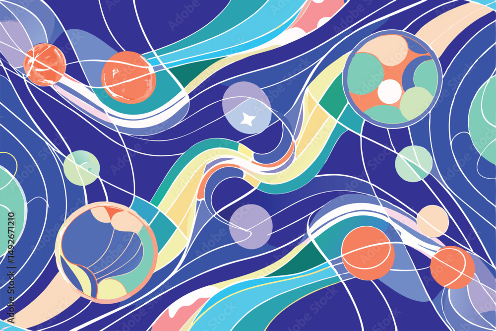 Poster abstract fluid colorful design with transparent elements for graphic design projects