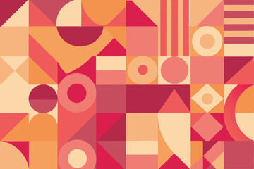 Abstract geometric composition in warm tones with transparency suitable for design projects