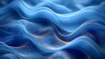 Obraz premium Abstract Blue and Gold Waves Background