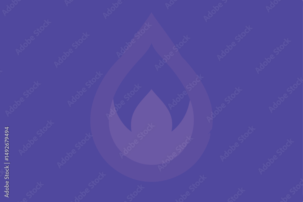 Poster abstract purple flame icon design on transparent background suitable for various applications