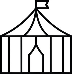 Circus Tent Icon Graphic Design Element