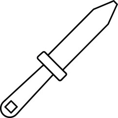 Simple Line Art Soldering Iron Icon