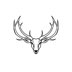 Obraz premium deer head silhouette