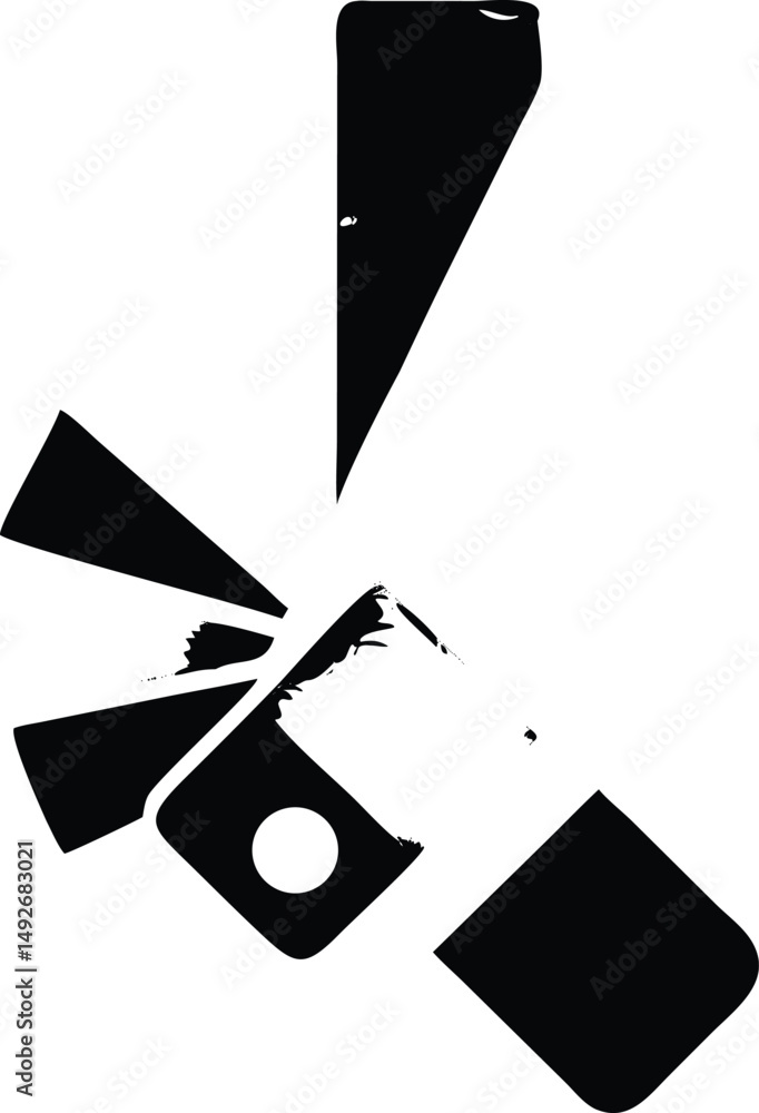 Poster black vector silhouette design representing a color palette and color guide for various design proje