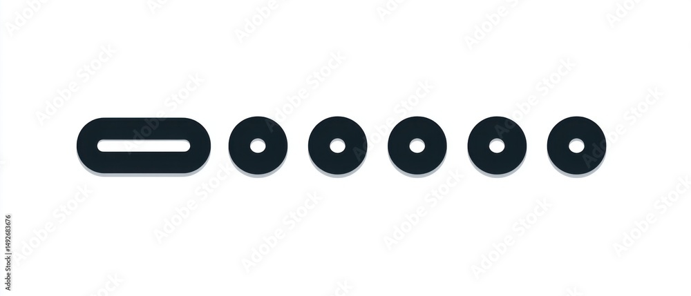 Poster abstract array of black shapes on white background minimalist design graphic element