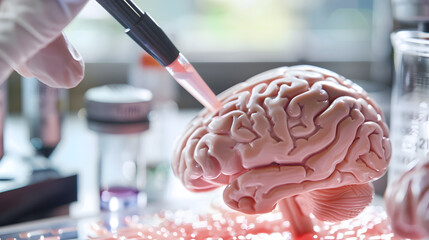 Photo of brain cancer cells being prepared