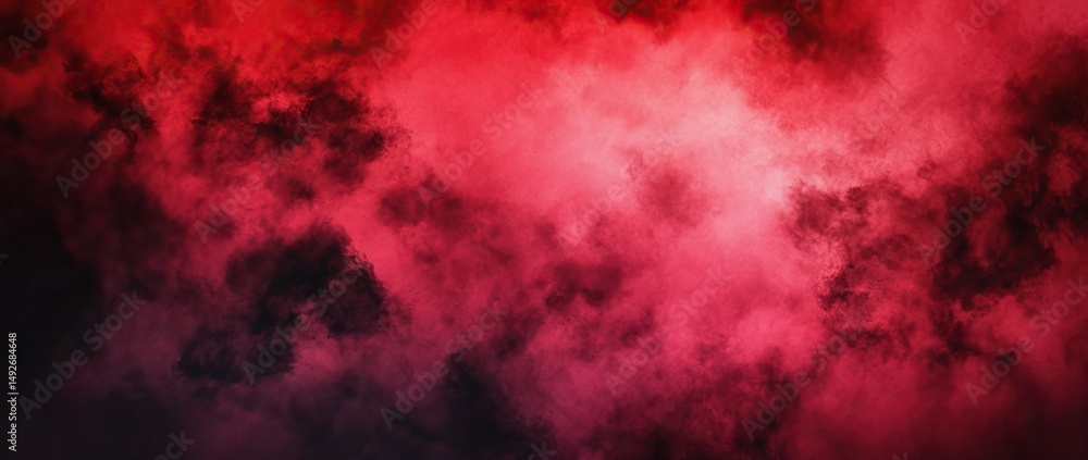 Poster abstract flowing waves of vibrant pink and crimson colors create a dynamic visual experience. evokin