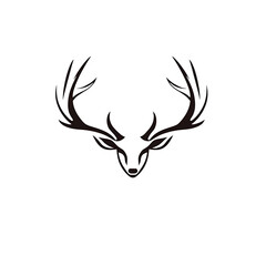 Fototapeta premium deer head silhouette