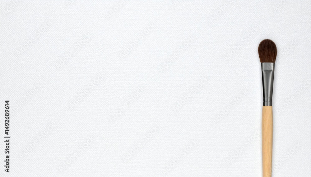 Poster creating art with a brush home studio photography minimalist background close-up artistic expression
