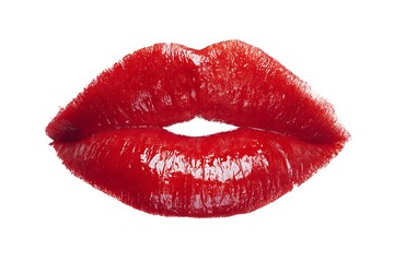 red lips isolated