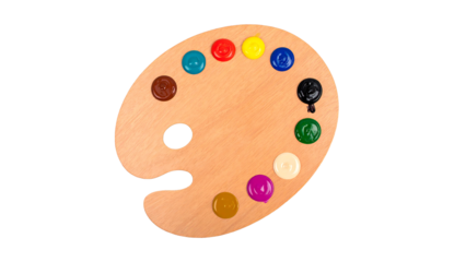 Vector illustration of sweet Easter eggs in a colorful paint palette